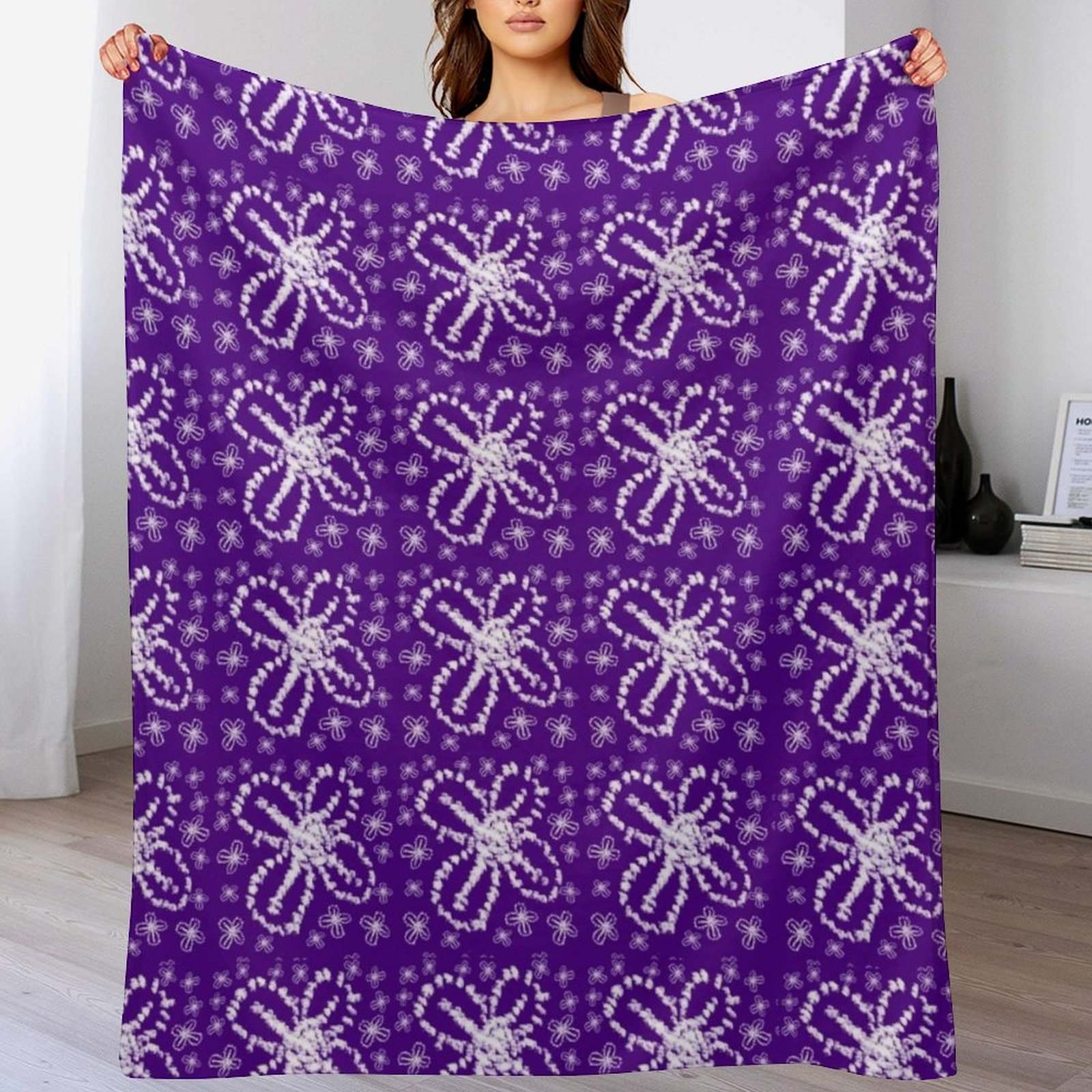 Shibori Tie Dye - Modern Indigo Tie Dye Floral Shibori