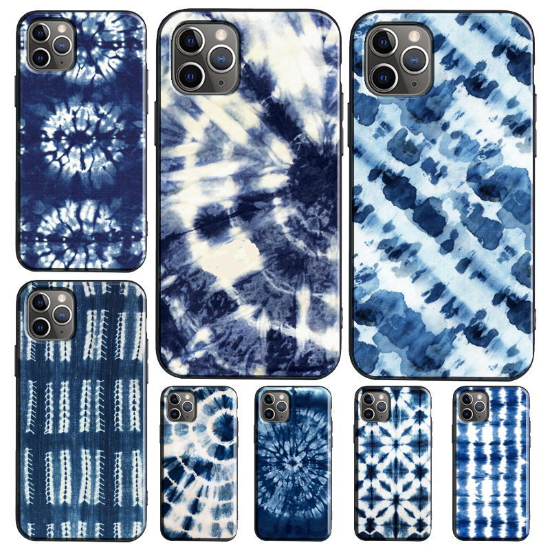 Shibori Tie Dye - Shibori indigo Tie Dye Funda For