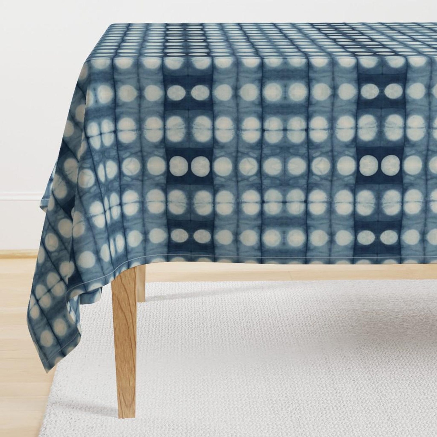 Shibori Tie Dye - Shibori Circles Tablecloth Designed by Lilystudio,