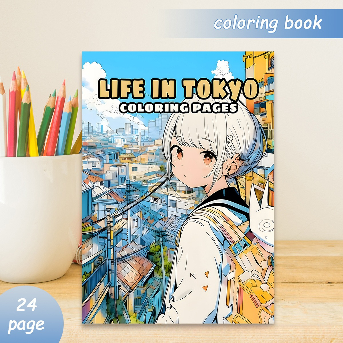 Life in Tokyo Coloring Book 24 - Japanese Lifestyle Books avaliação e preço