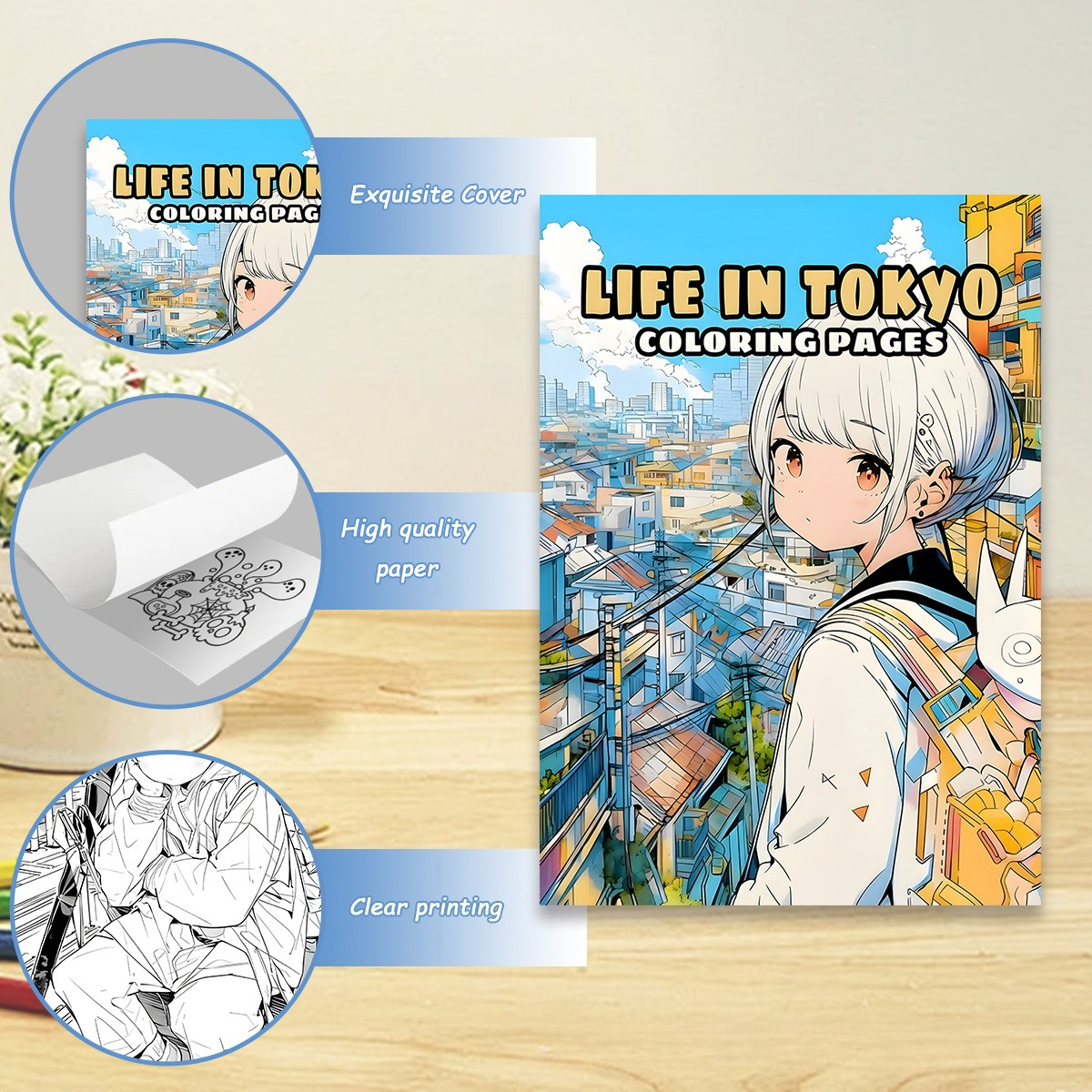 Life in Tokyo Coloring Book 24 - Japanese Lifestyle Books avaliação e preço