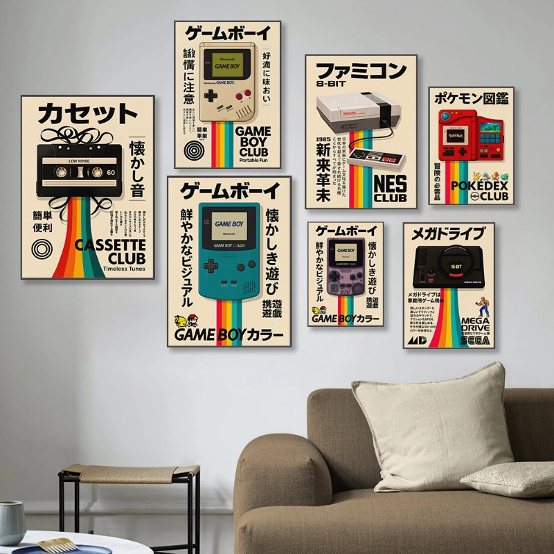 Retro Gaming Poster Japanese T - Japanese Minimalist Lifestyle avaliação e preço