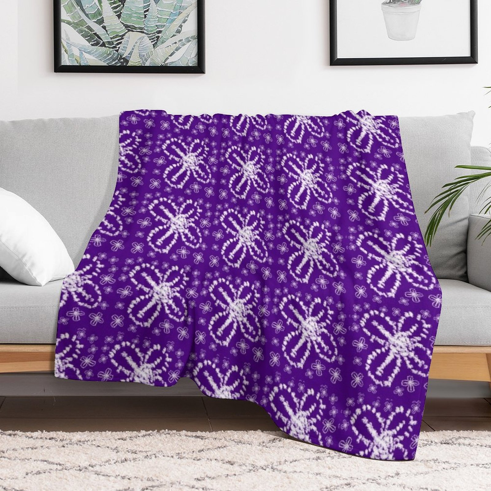 Modern Indigo Tie Dye Floral S - Shibori Tie Dye avaliação e preço