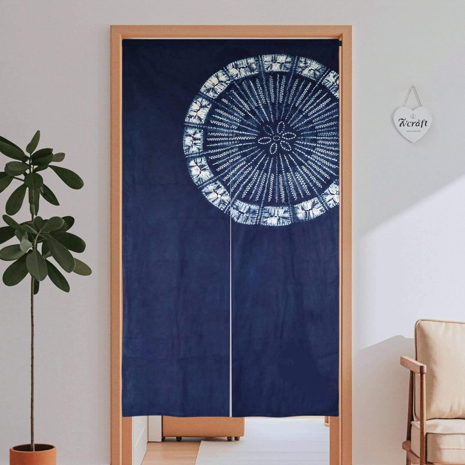 Hand Dyed Japanese  Curtain/Sh - Shibori Tie Dye avaliação e preço