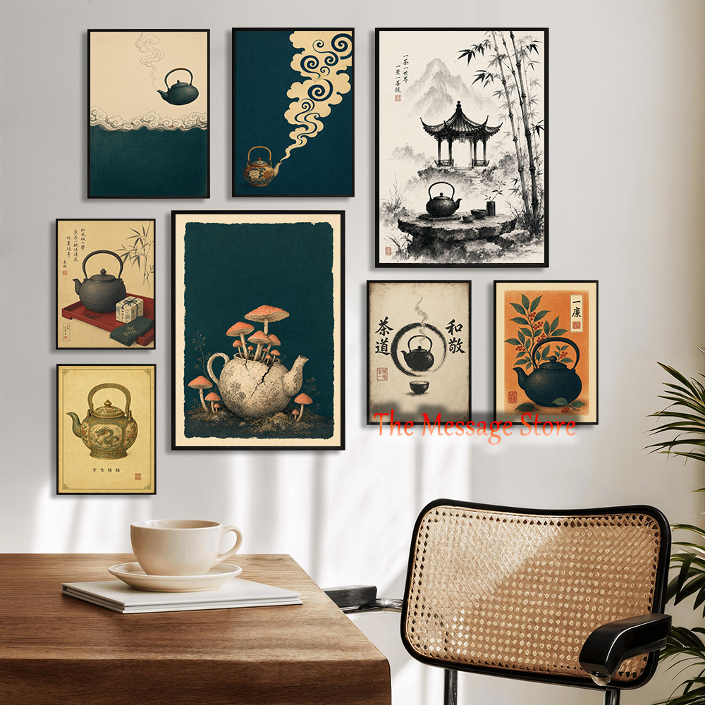Japanese Teapot Art Minimalist - Japanese Minimalist Lifestyle avaliação e preço