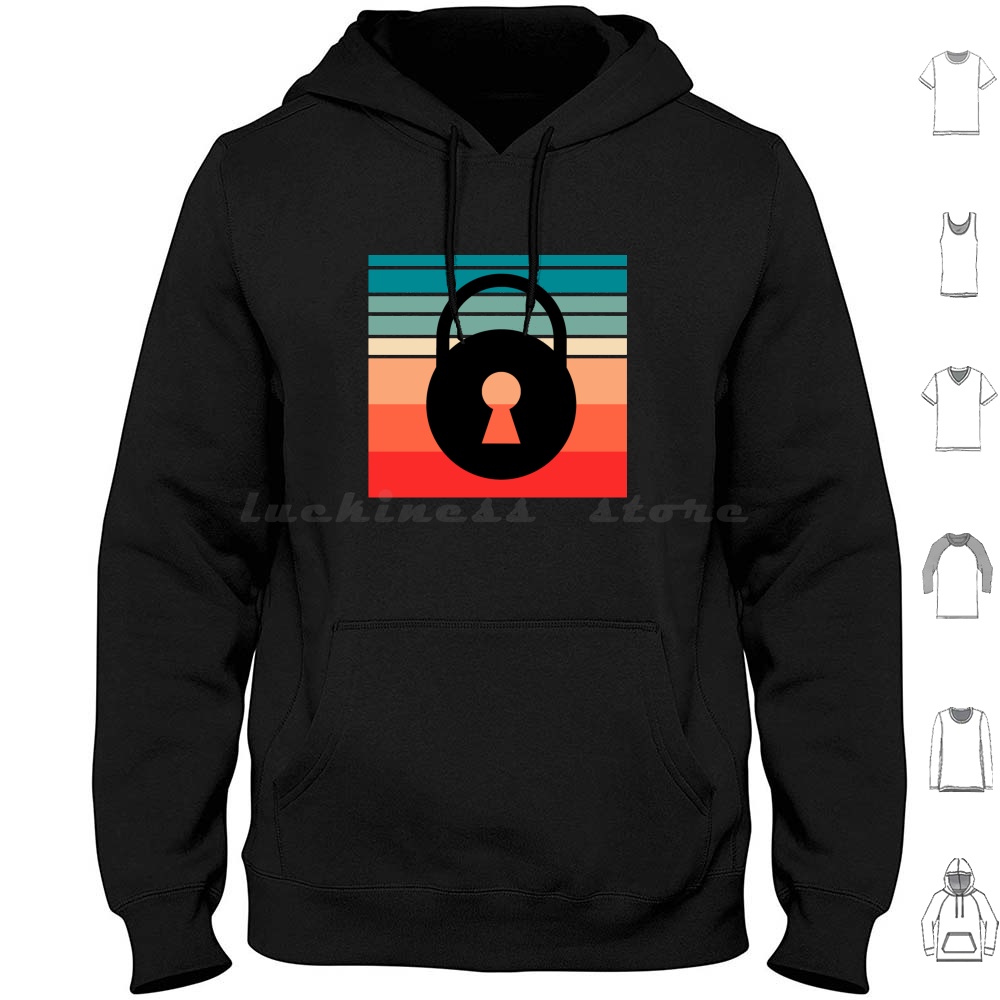 Retro Pad Lock Hoodie Cotton L - Shibori Tie Dye avaliação e preço