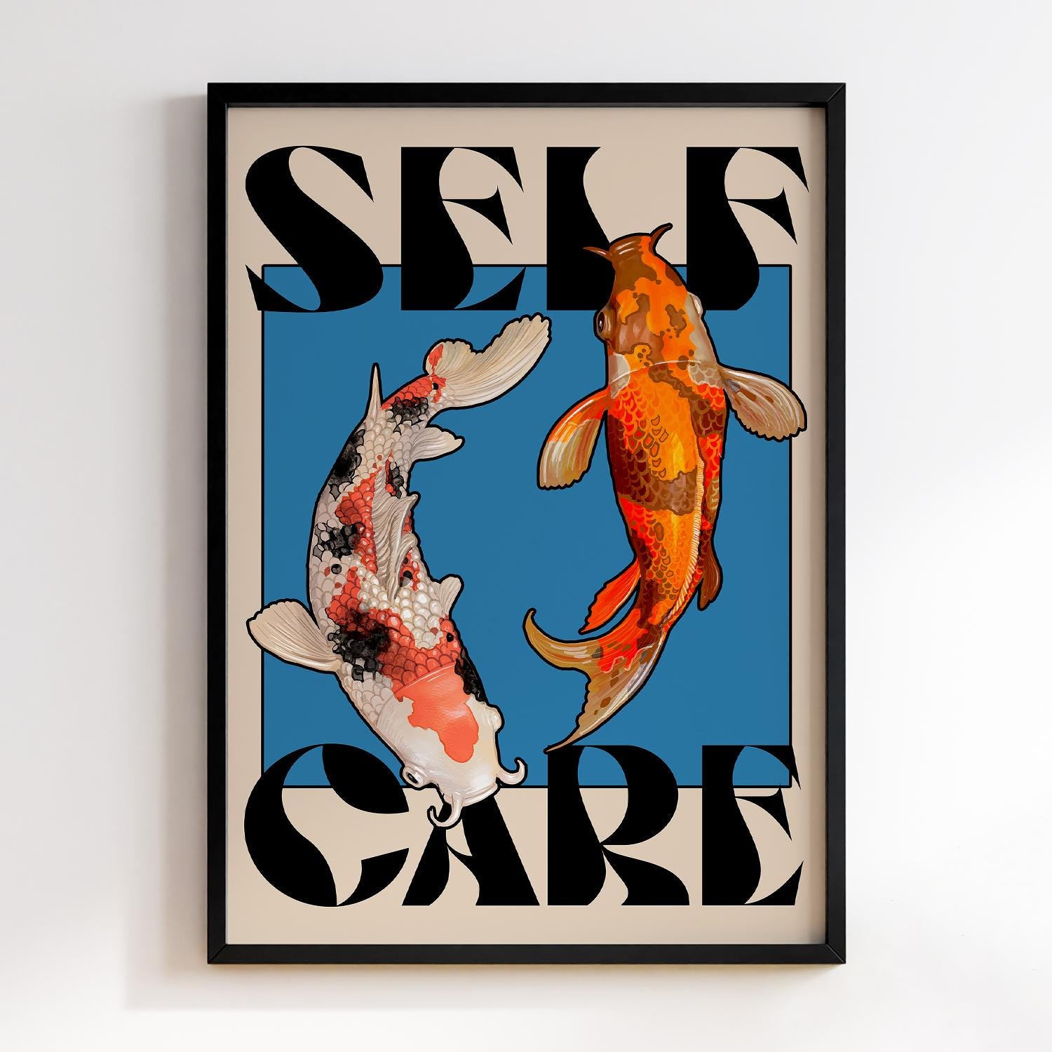Koi Fish Poster Yayoi Kusama I - Japanese Minimalist Lifestyle avaliação e preço