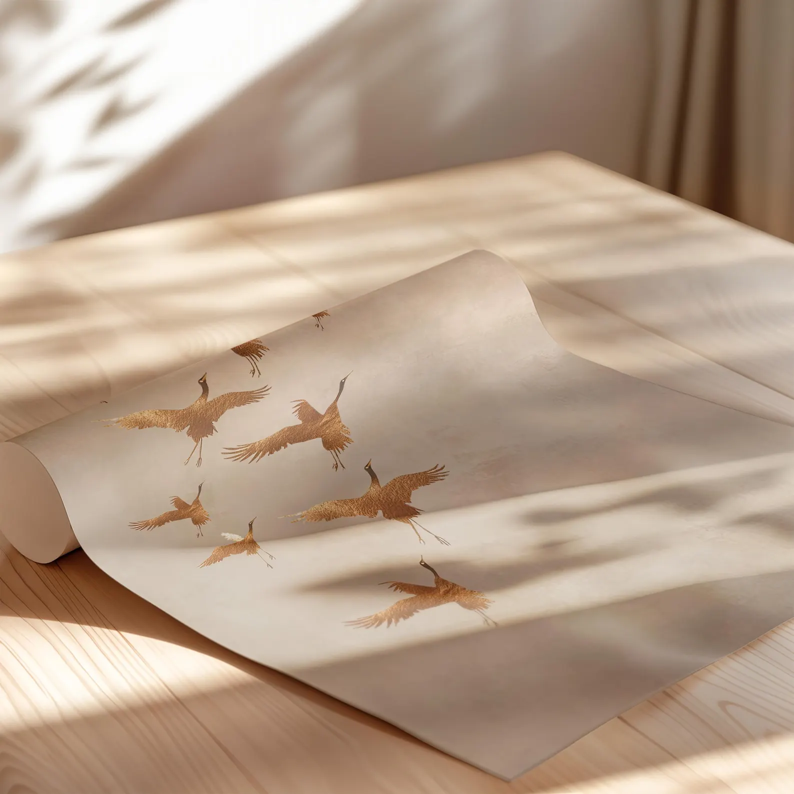 3PCS Golden Cranes Japanese Po - Japanese Minimalist Lifestyle avaliação e preço