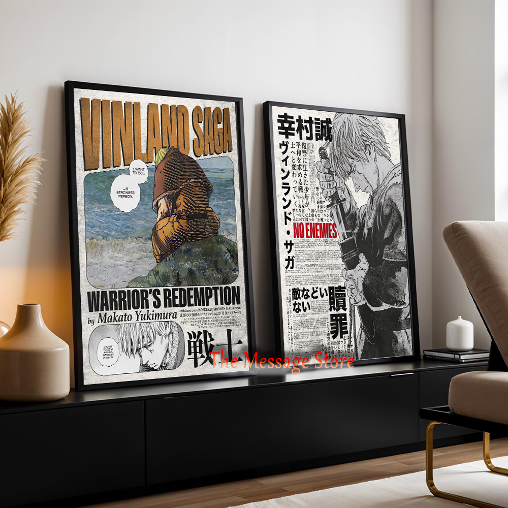 Vinland Saga Anime Manga Poste - Japanese Minimalist Lifestyle avaliação e preço