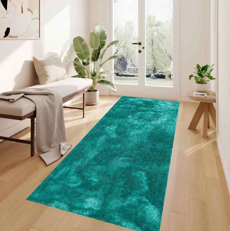 Turquoise Tie Dye Runner Rug A - Shibori Tie Dye avaliação e preço