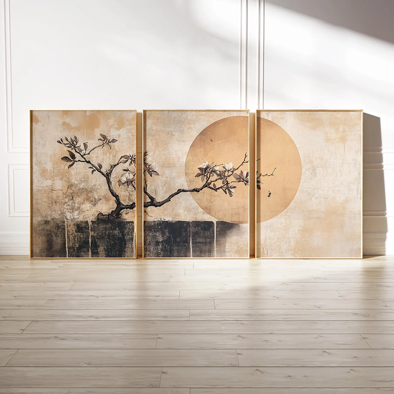 3PCS Minimalist Japandi Wall A - Japanese Minimalist Lifestyle avaliação e preço