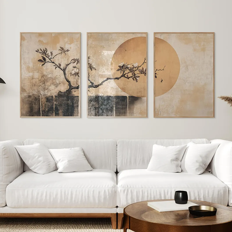 3PCS Minimalist Japandi Wall A - Japanese Minimalist Lifestyle avaliação e preço